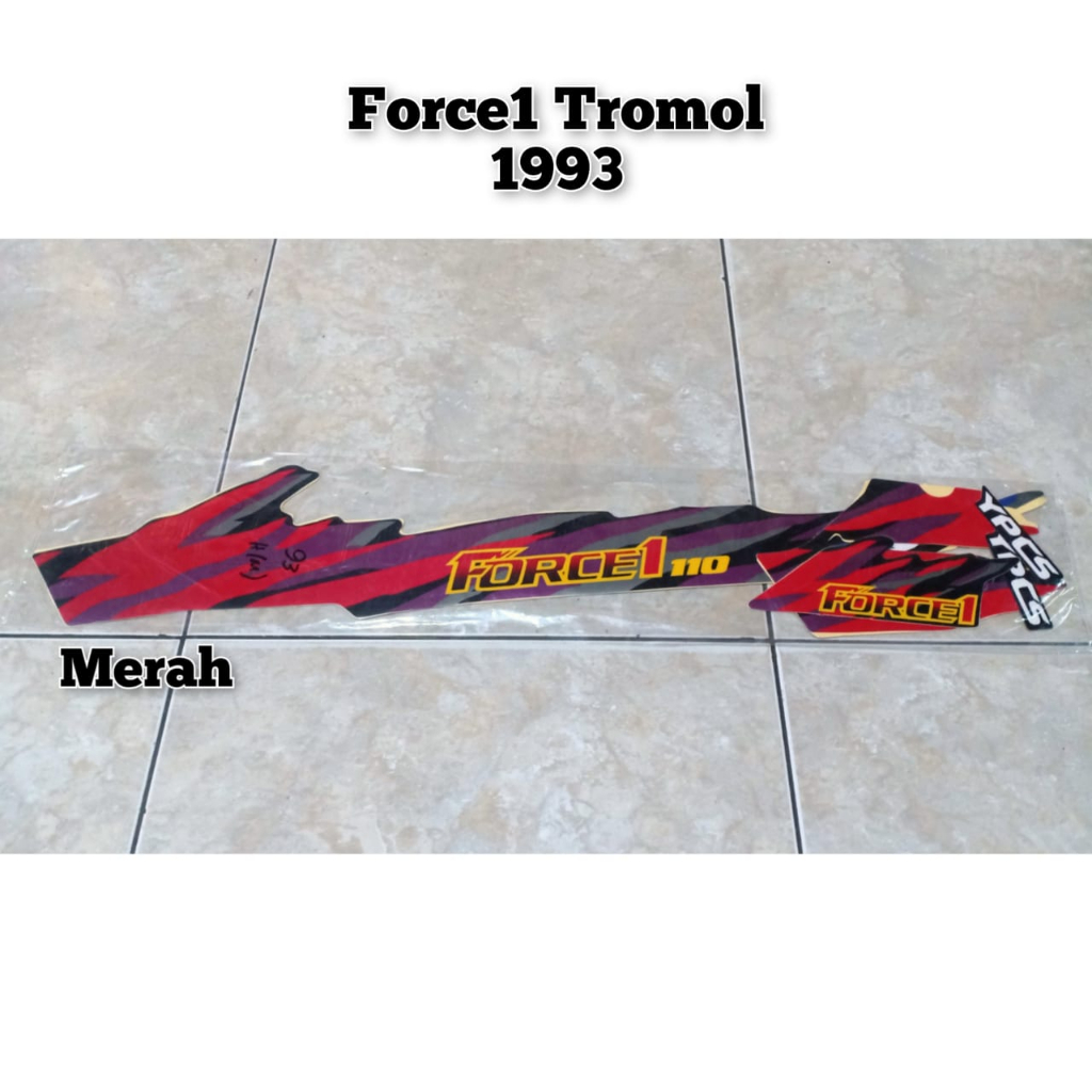 Striping stiker yamaha force1 1993 tromol