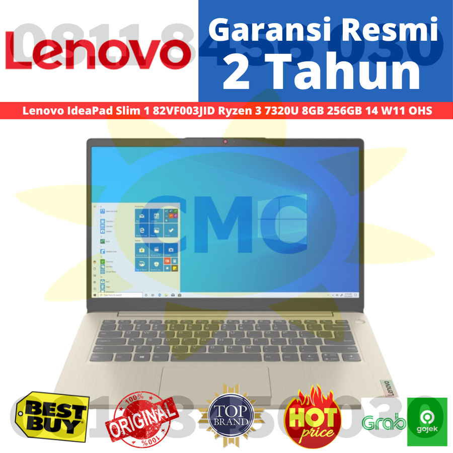 Lenovo IdeaPad Slim 1 82VF003JID Ryzen 3 7320U 8GB 256GB 14 W11 OHS