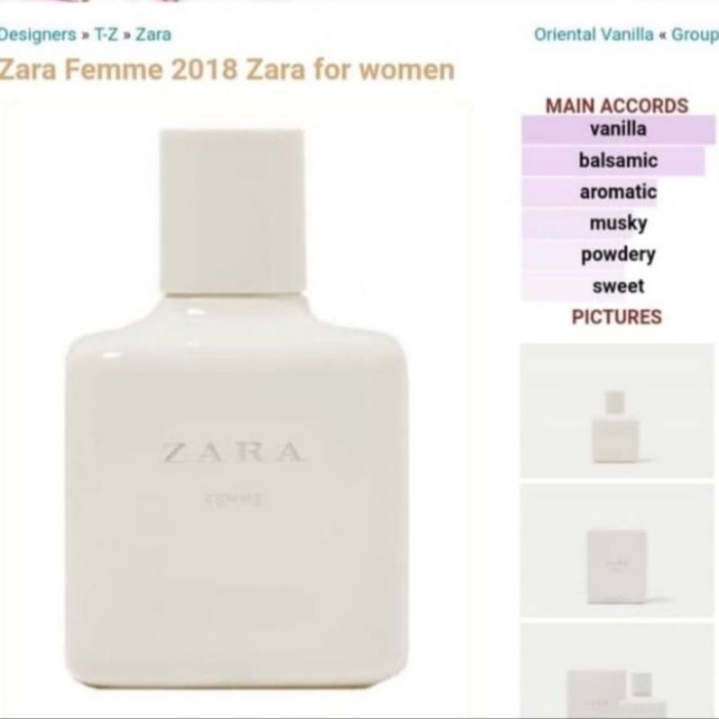 Share in jar Parfum Zara Femme