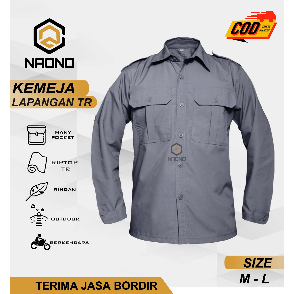 kemeja Lapangan kerja BEST SELLER/Kemeja Tactical Tangan Panjang/Outdoor/PDL bahan ripstok Kemeja PDL Pria Panjang Formal / Kemeja Adventure/ripstop excellent