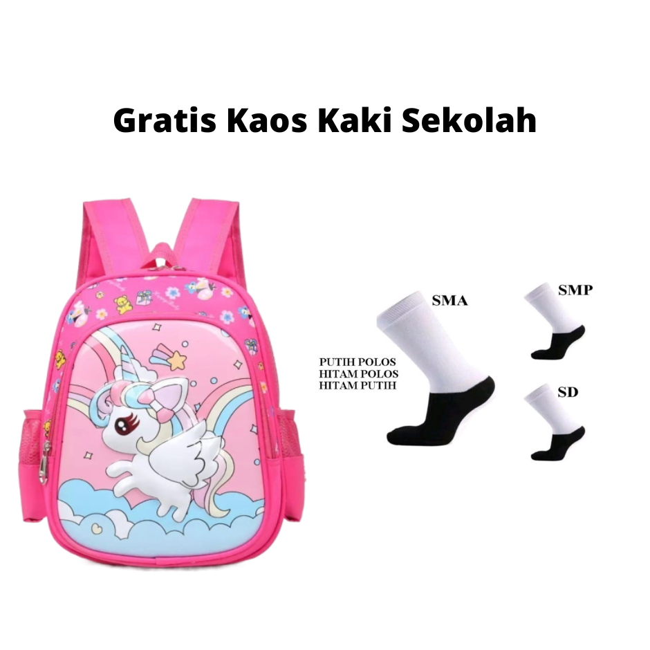 tas sekolah anak perempuan tas sekolah anak tk sd tas anak karakter tidak tembus air free kaos kaki