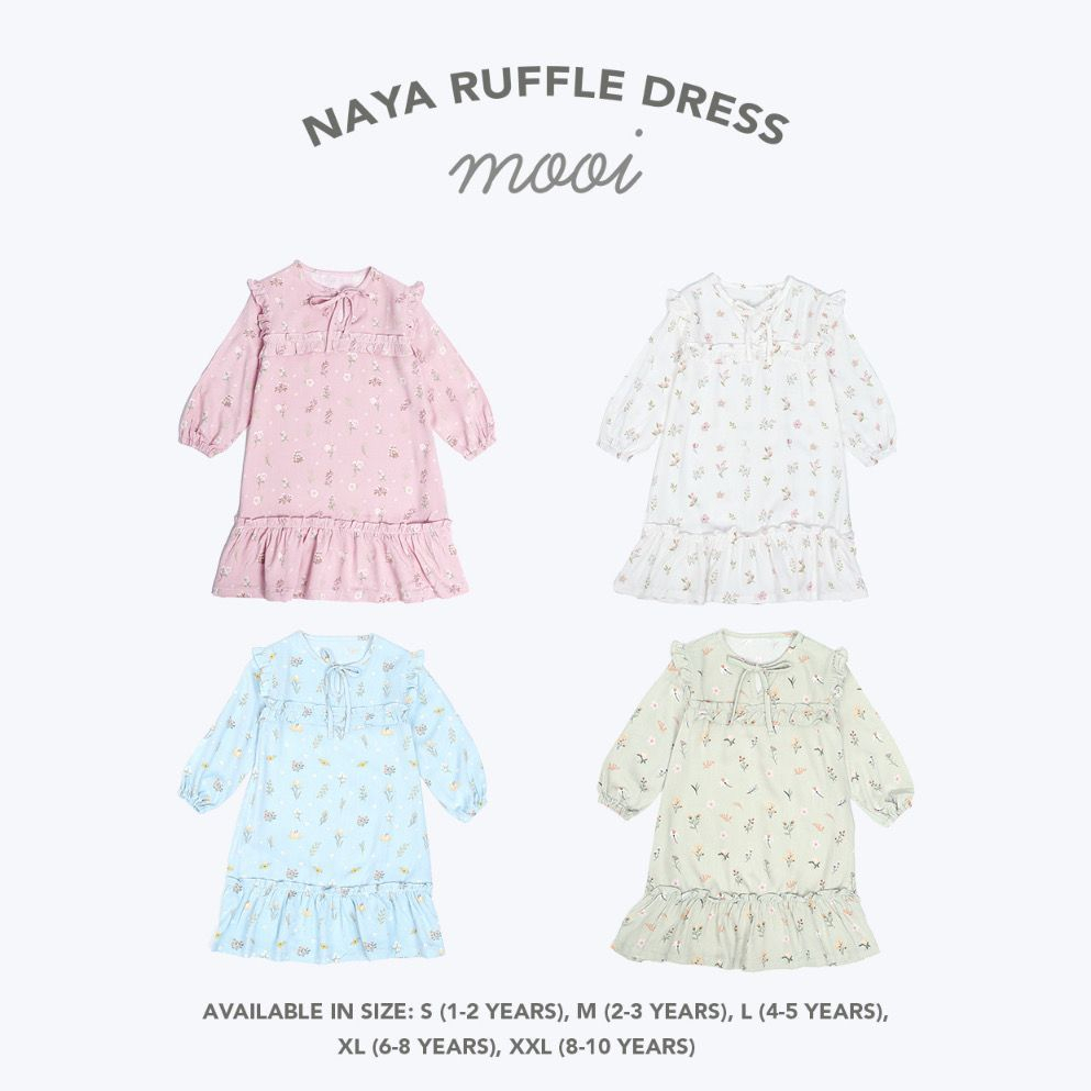 Mooi Naya Ruffle Dress - Dress Anak Perempuan