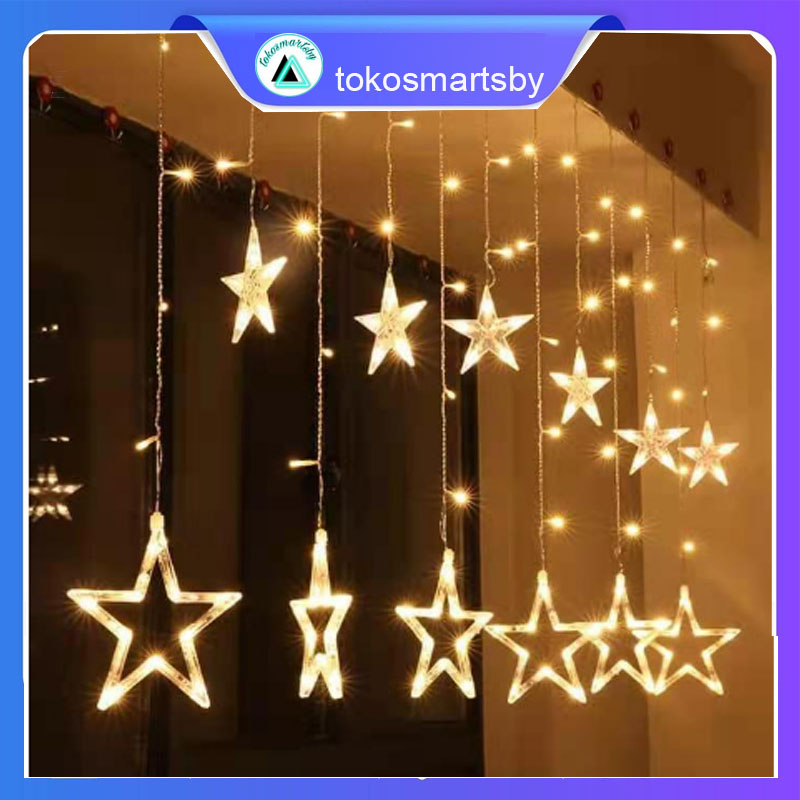 Lampu Natal Tirai Bintang Besar LED Tumblr Light / Led Star Curtain Light