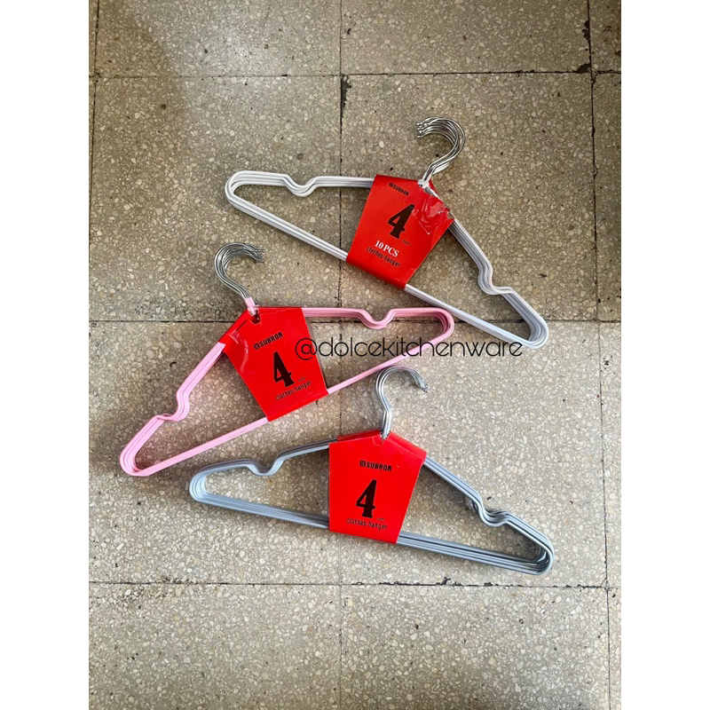 Hanger Gantungan Baju Stainless Subron Isi 10 pcs
