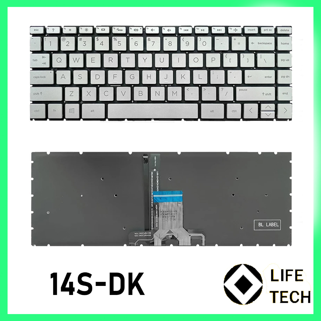 Keyboard Laptop HP 14s-dk 14s-dk0007au 14s-dk0073au 14s-dk0157au 14s-dk1003au 14s-dk1005au 14s-dk1122au 14bs