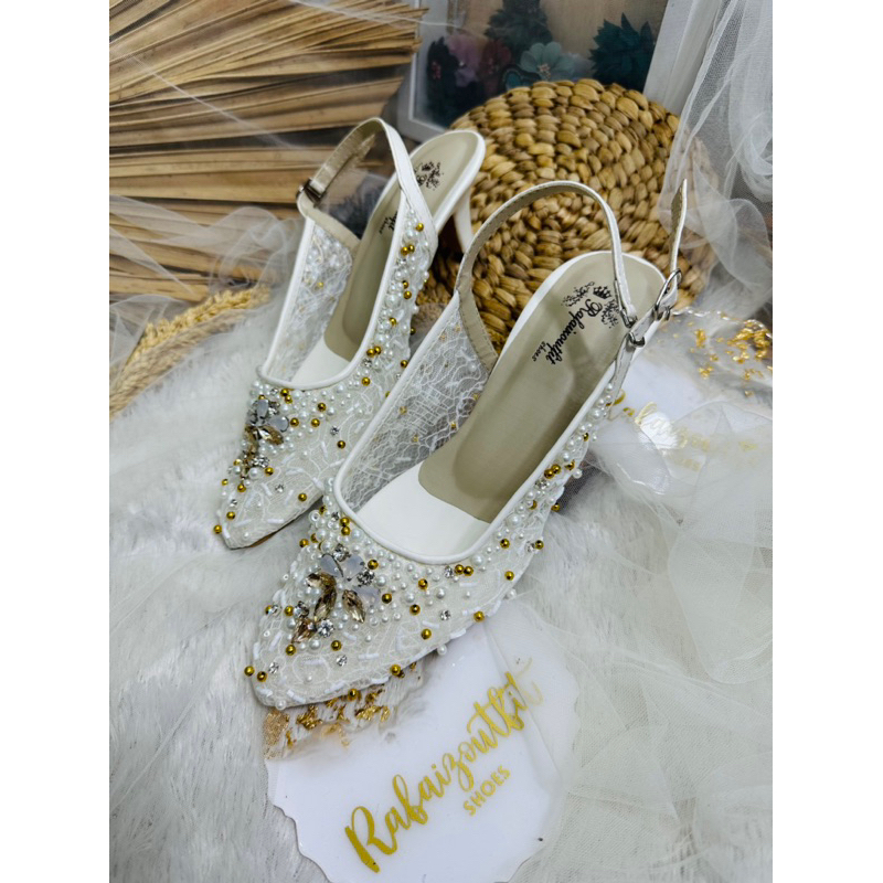 sepatu wedding keyna putih 5cm stillo