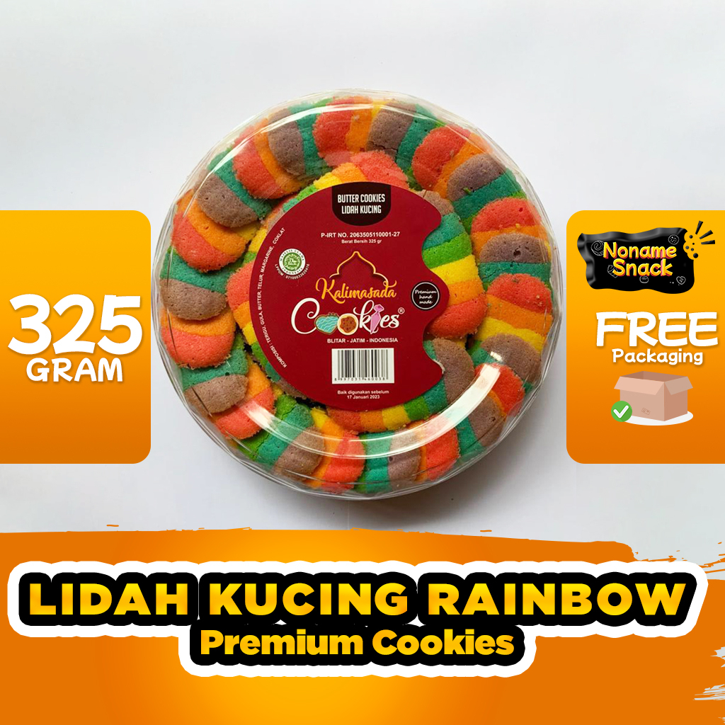 Noname Snack Lidah Kucing Rainbow - Kue Kering Premium