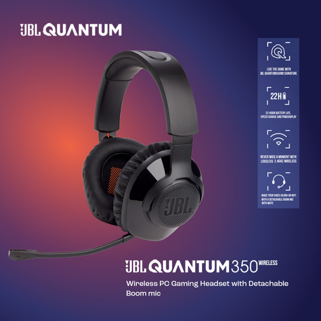JBL Quantum 350 Wireless Over Ear Gaming Headset