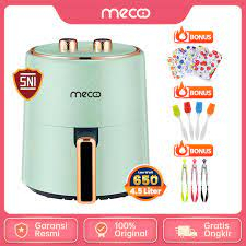 Mecoo Most Aesthetic Air Fryer 650 Low Watt  Air Fryer Manual 4.5 L Mint Green  NX-01-JX PRO/NX01 JX PRO Hemat Listrik &amp; Anti Jeglek Mesin Penggorengan Tanpa Minyak