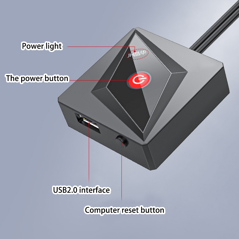 Sakelar Daya Komputer Desktop Dengan Kabel Ekstensi/Desktop Computer Power Switch