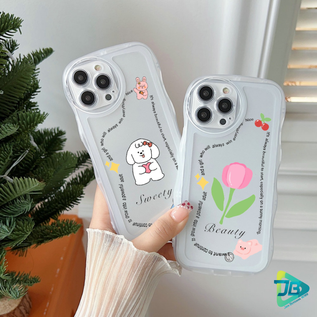 CUSTOM SOFTCASE WAVE GELOMBANG CLEAR CUSTOM SWEETY FOR OPPO A3S A1K A5S A15 A16 A17 A17K A76 A37 NEO 9 A39 A57 A5 A9 A52 A53 A33 A54 A55 A57 2022 A77S A71 A74 A8 A31 A83 F1S A59 F5 F7 F11 PRO RENO 4 4F 5 5F 6 7 8 7Z JB8491