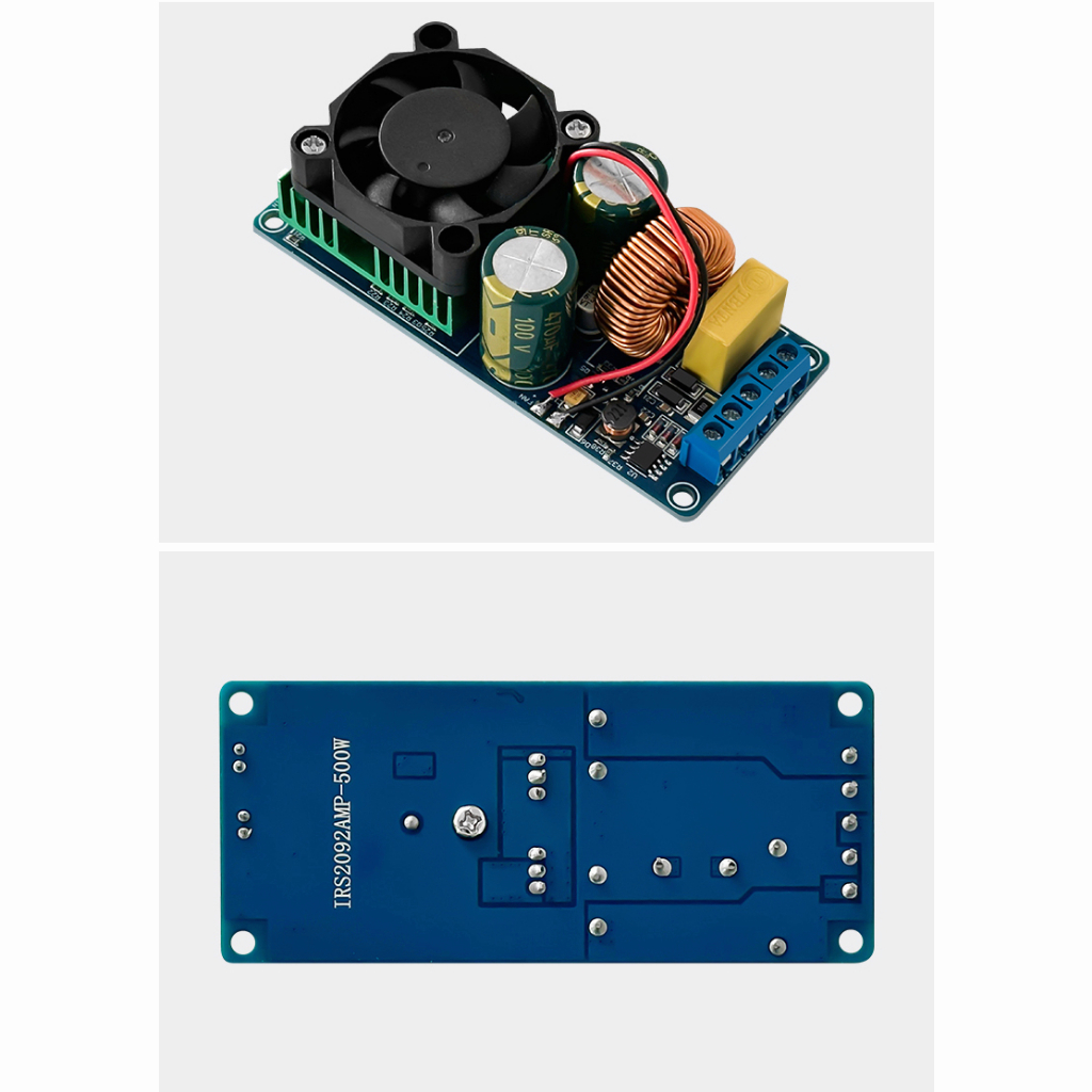 Irs2092s 500W Mono Digital Amplifier Kelas D HIFI Power Board/Produk Jadi/Mono/Super LM38