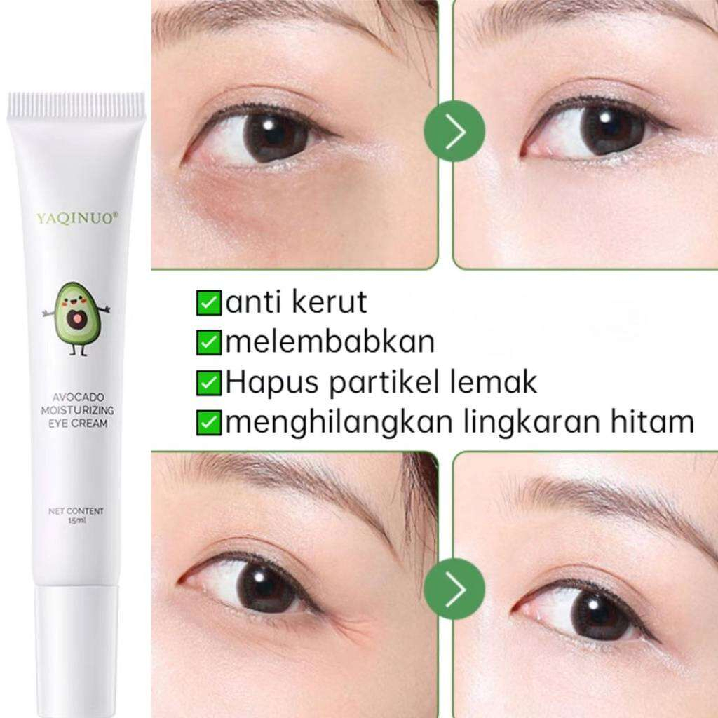 Avocado YAQINUO Moisturizing eye cream / Penghilang Milia Lemak Bawah Mata