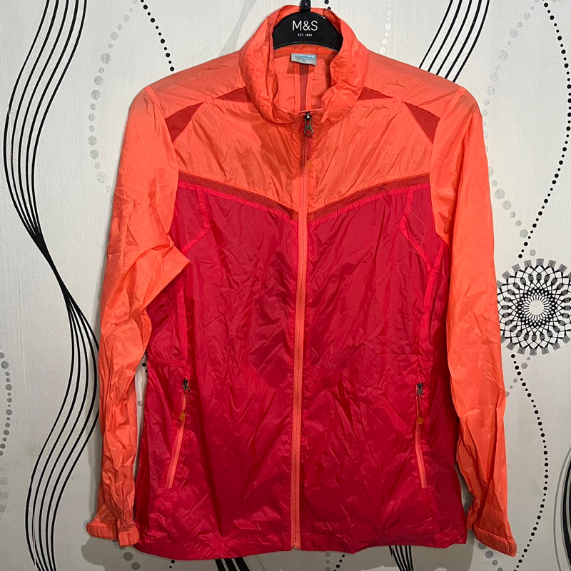 Thirft Jaket Running Merk Marzo Warna Merah | Preloved | Second Murah