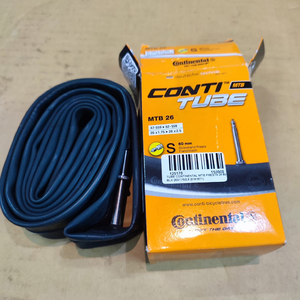 Tube Ban Dalam Sepeda Continental 26x1.75-2.50 Pentil Kecil Presta