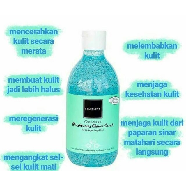 SCARLETT Brightening Shower Scrub / Sabun Mandi Cair BPOM