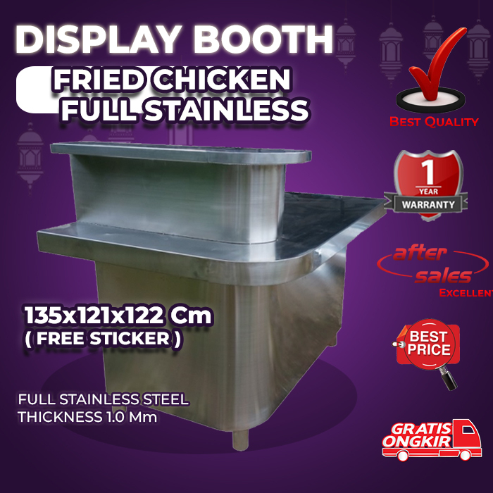 Booth Fried Chicken / Booth Stand Etalase Full Stainless Steel BME-S 1312