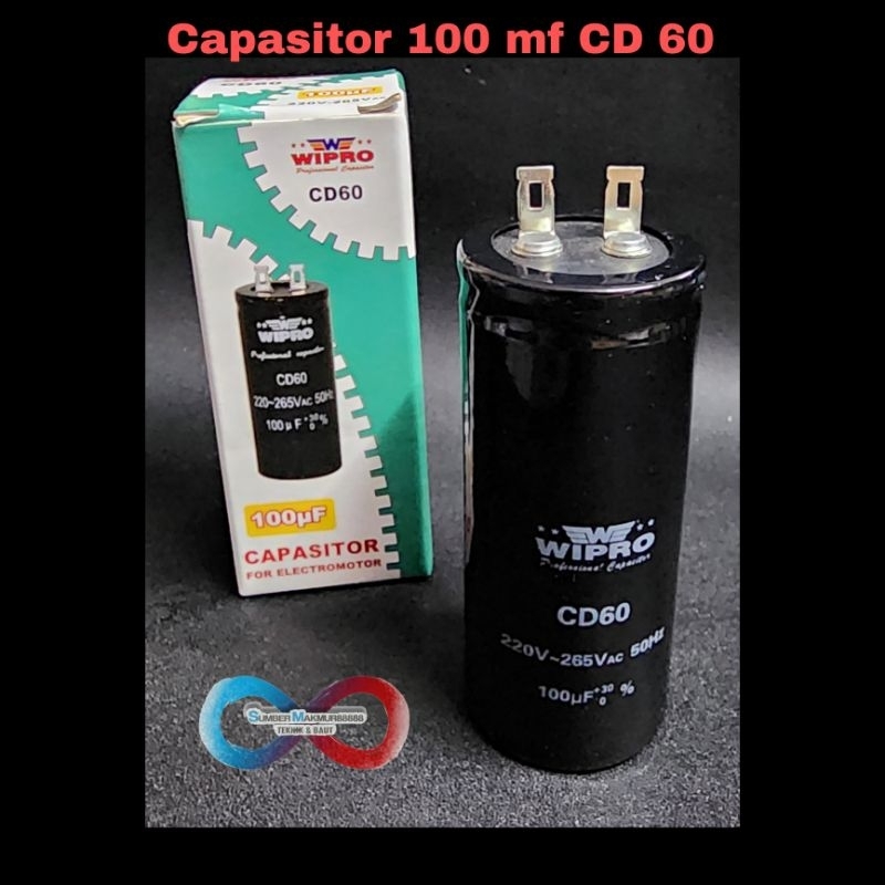 Capasitor Starting 100 mf CD 60 Wipro Capasitor Star