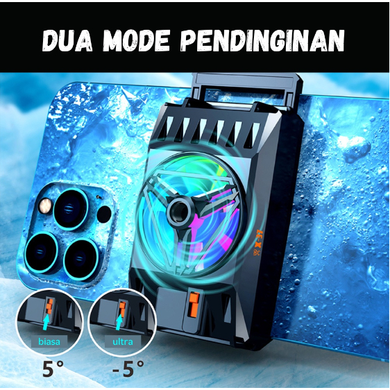 X37 Kipas Gaming Funcooler Mobile Cooling Radiator Fancooler Kipas Pendingin HP 2 Speed For MLBB PUBG MOBIlE