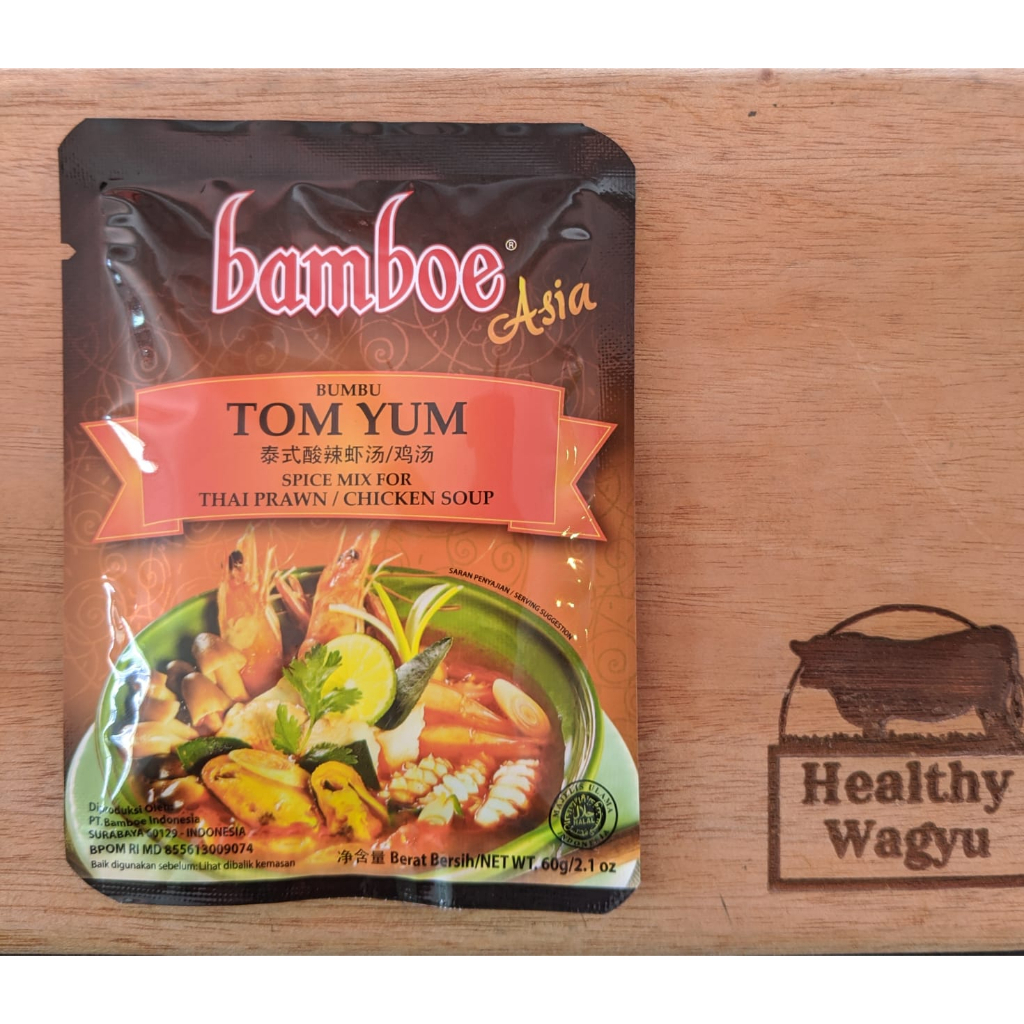 

Nafariz724 Bamboe Bumbu Tom Yum Thai Prawn / Chicken Soup Spice Mix (60 G) Healthy Wagyu