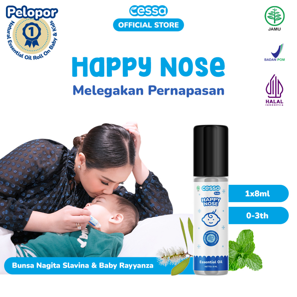 [RAMADAN SALE] Cessa Baby Happy Nose - Natural Essential Oil Melegakan Pernapasan