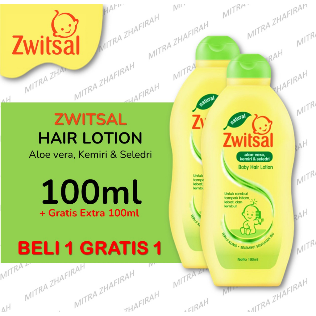 Hair Lotion Zwitsal Buy 1 Get 1 100ml + 100ml | Shampoo Zwitsal Beli 1 Gratis 1 100ml + 100ml