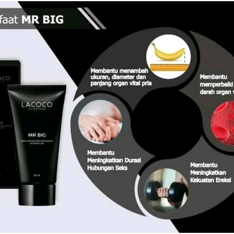LACOCO MR BIG 100% GEL ORIGINAL ASLI SUPLEMEN HERBAL CREAM ALAMI VITALITAS STAMINA PRIA DEWASA PERKA