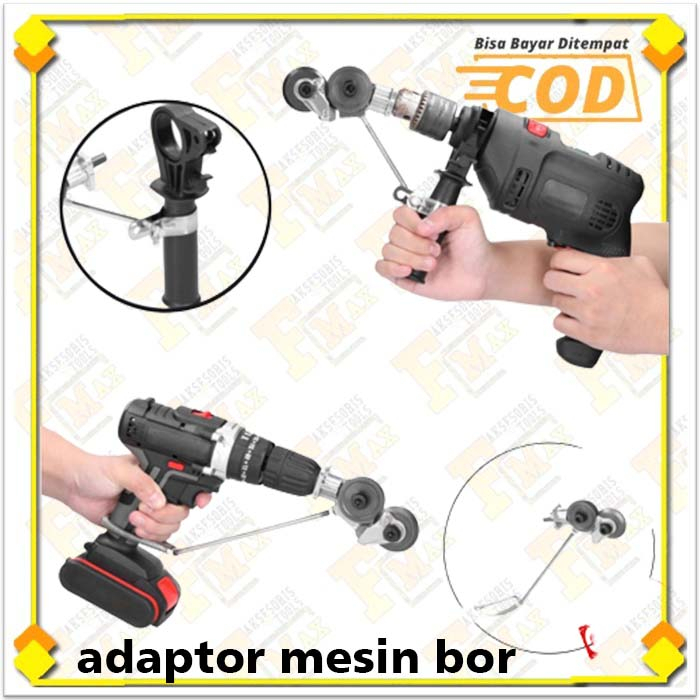 Adapter Bor Ke Gergaji Potong Seng Plat Metal Kepala Ganda Multifungsi