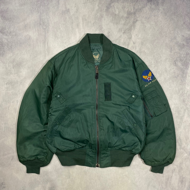 Vintage Dog House US AIr Force Military MA-1 Bomber Jacket Casual Harrington B15 Work Jacket