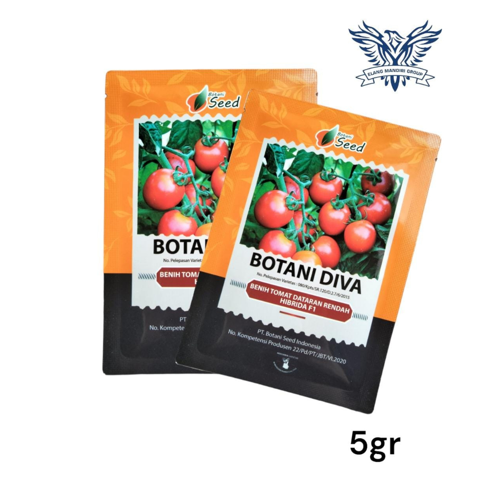 Benih Tomat BOTANI DIVA 5gr Bibit Sayuran Unggul Cap BOTANI SEED