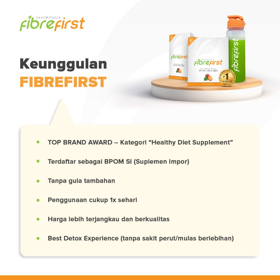 Fibre First 7 sachet 1 Weeks Supply 56gr - FiberFirst Suplemen Serat