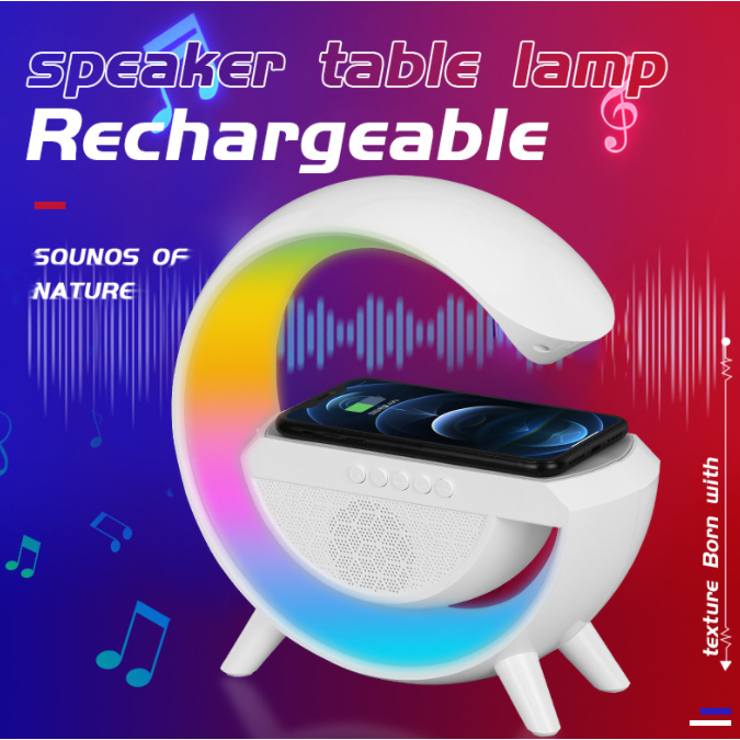 【COD】Speaker bluetooth pengisian daya nirkabel lampu samping tempat tidur yang baru