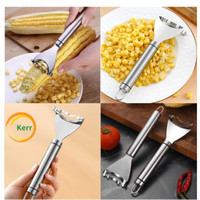 Alat Pengupas Biji Jagung Praktis Bahan Stainless Steel Corn Peeler Stripper Pisau Serutan Perontok Biji Jagung