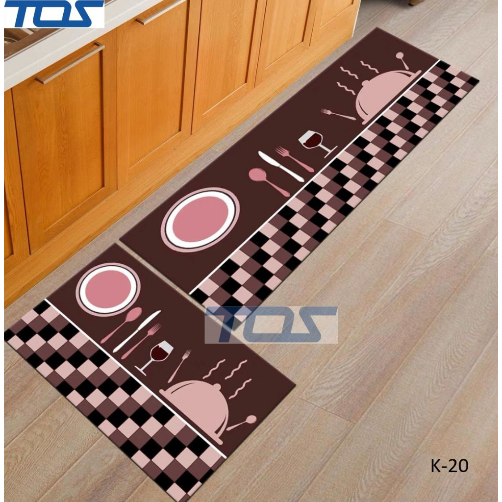 keset dapur set 2in1 / kitcher floor mat modern / alas lantai rumah 1set isi 2 lembar /keset trendy multi fungsi / alas kaki minimalis/ keset dapur nordic elegan anti slip serbaguna / keset nyerap air / keset hello kitty / gambar abstrak nordic premium