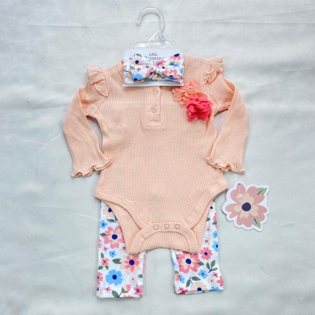 Jumper set 3in1 anak perempuan model jumsuit baby  lucu ala korea import