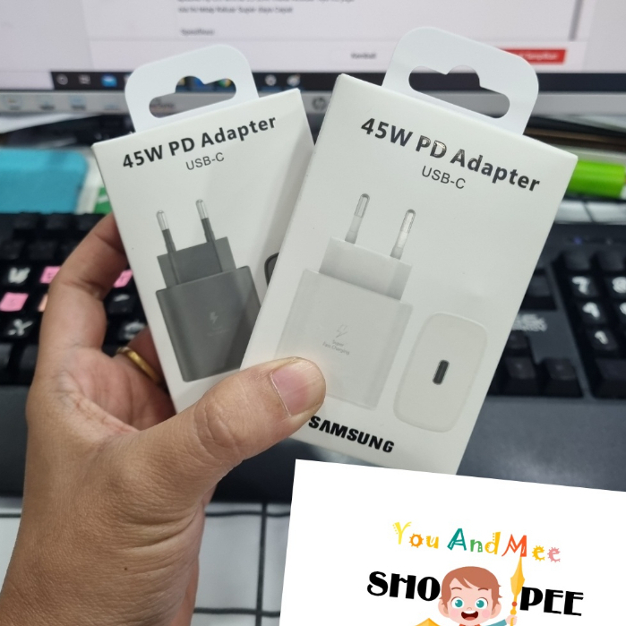 Original 100% 45W Adaptor SUPER Fast Charging &quot;Kepala Charger&quot; Samsung USB C Type Galaxy A54 A34 A24 A14 A53 A73 A33 A23 A13 A52 A72 A32 A22 A70 A51 A71 Travel Chargeran HP Isi Daya Cepat ORI ASLI Pengisian Bagus Sekali 3.0 A 5.0 V 4G 5G 45 W AN Persen