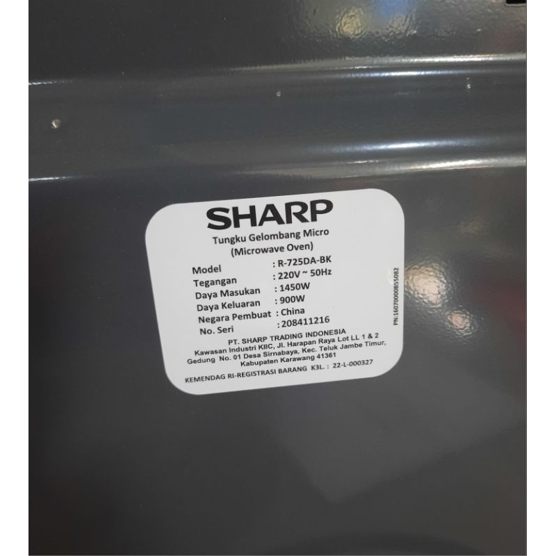 Microwave Sharp R 725 DA BK