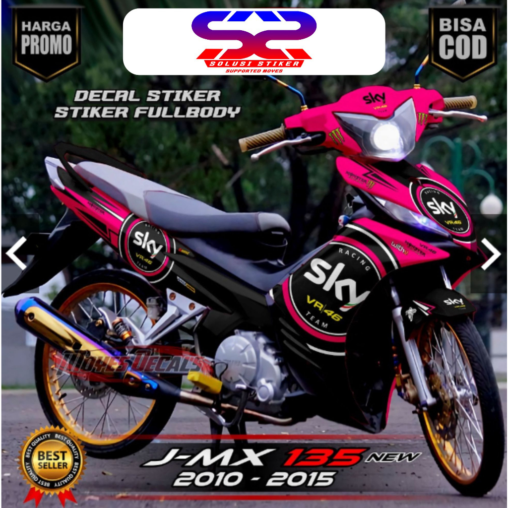 Terbaru Stiker Decal Mx New 135 Motiff/Sky Pink FullBody Decal Mx 135 FullBody