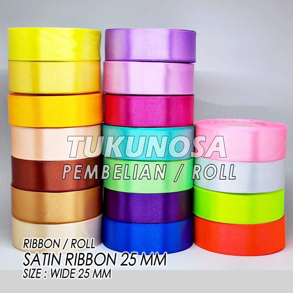 

SATIN RIBBON 25 MM PITA SATIN 2,5 CM PITA HAMPERS 1" PITA KADO 1 INCH