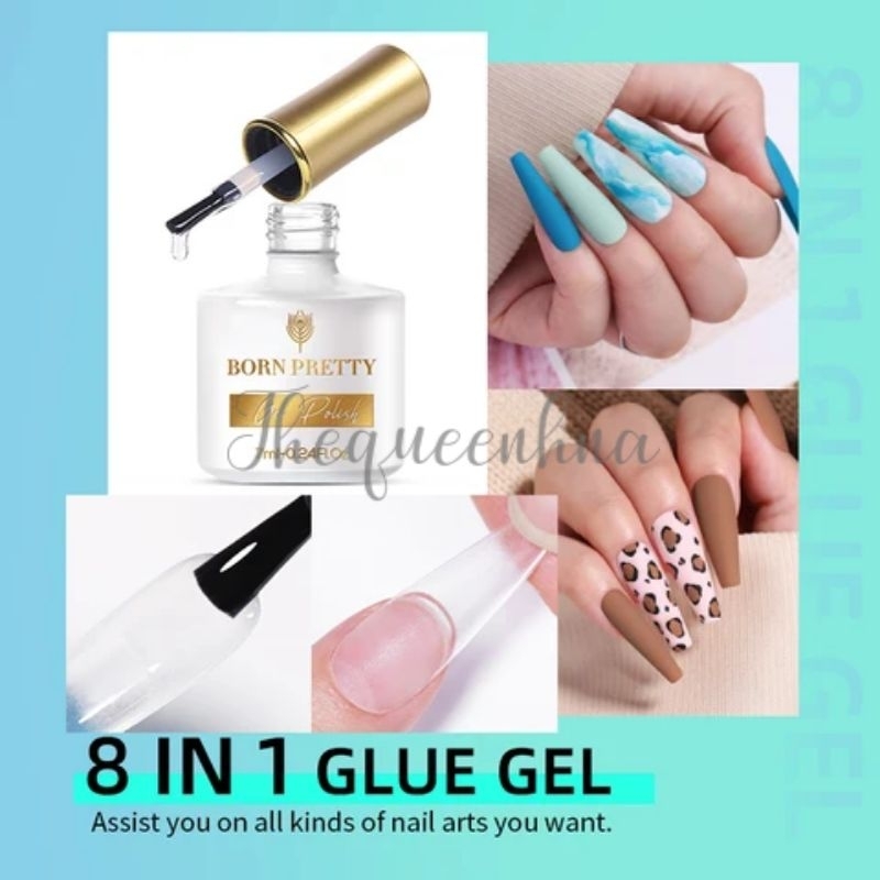 Born Pretty 8 IN 1 Gel Multifungsi Nail Glue Gel Serbaguna