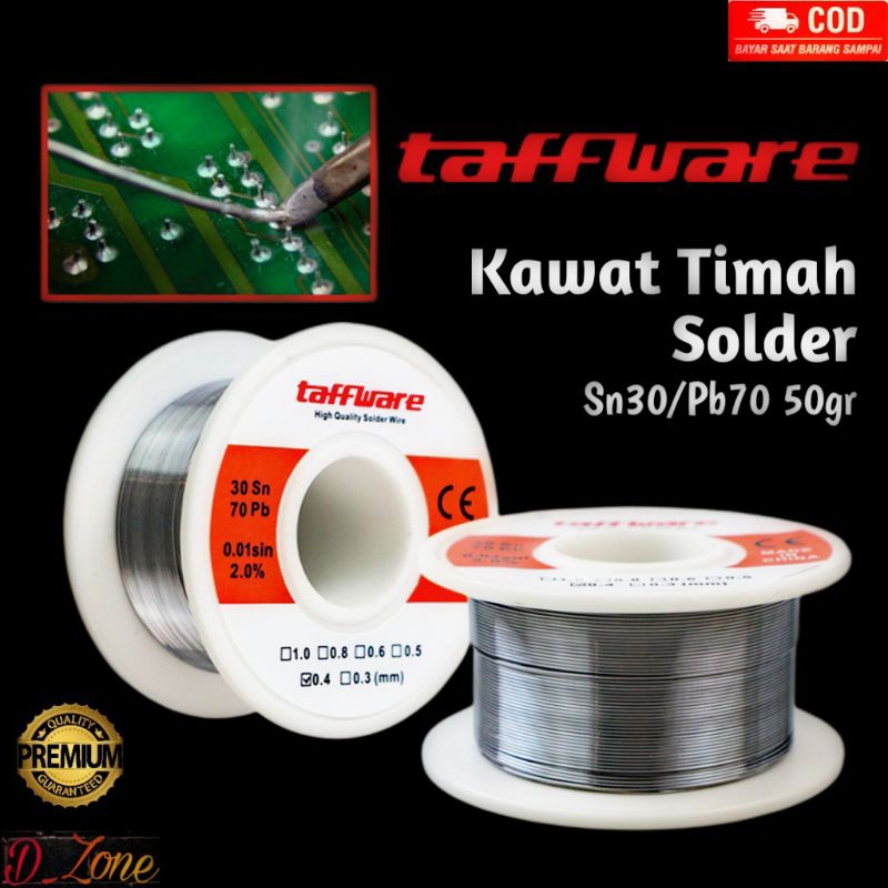 Kawat Timah Solder Sn30/Pb70 50gr 0.4 mm High Quality