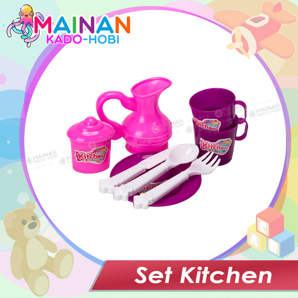 SET MAINAN DIY ANAK GIRL PEREMPUAN MINIATUR MASAKAN KITCHEN TEKO