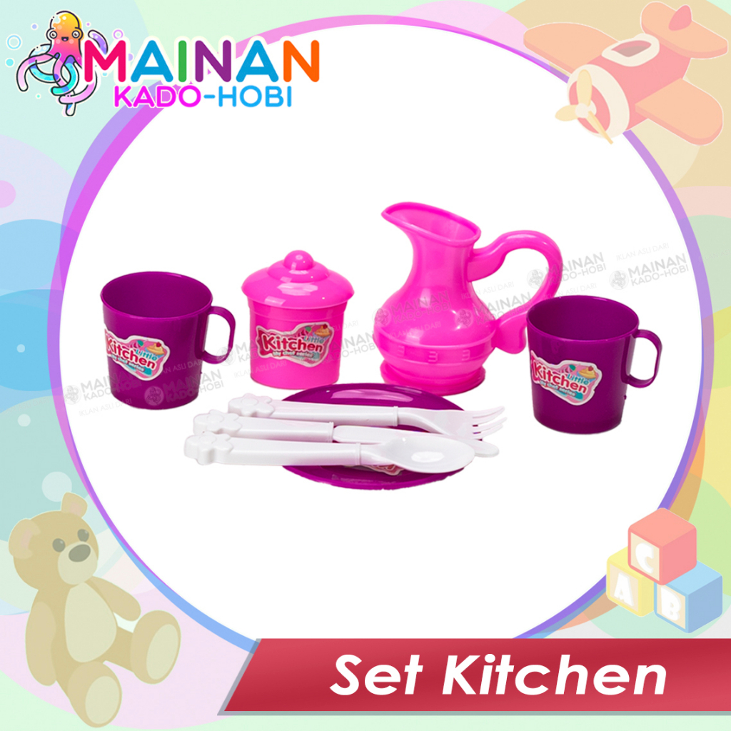 SET MAINAN DIY ANAK GIRL PEREMPUAN MINIATUR MASAKAN KITCHEN TEKO