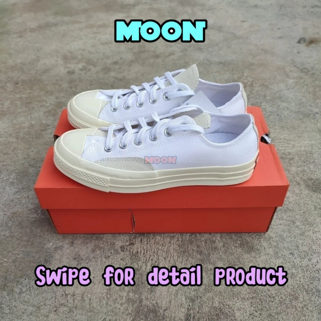 CONVERSE CT 70S OX RIVALS WHITE EGRET UNIVERSITY RED SNEAKERS ORIGINAL RESMI