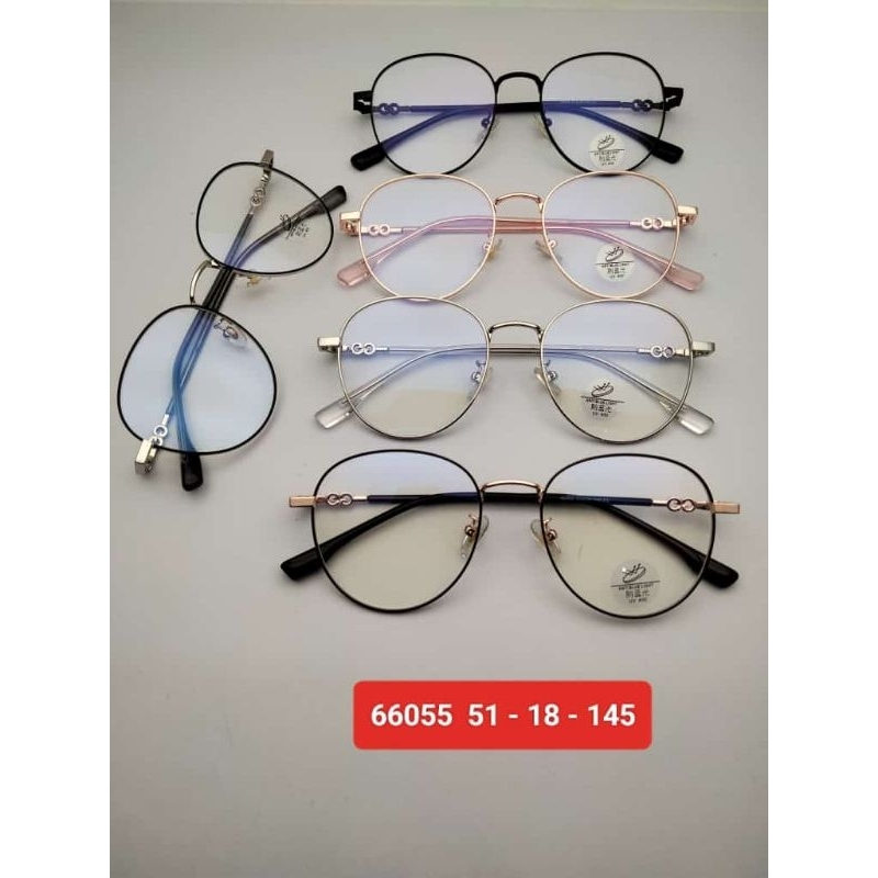Nnkacamata frame besi oval 66055 pria wanita