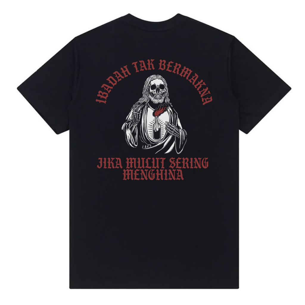 Kaos Satanic Kata Kata Baju Distro Pria Baju Pluralisme Satanic Hitam