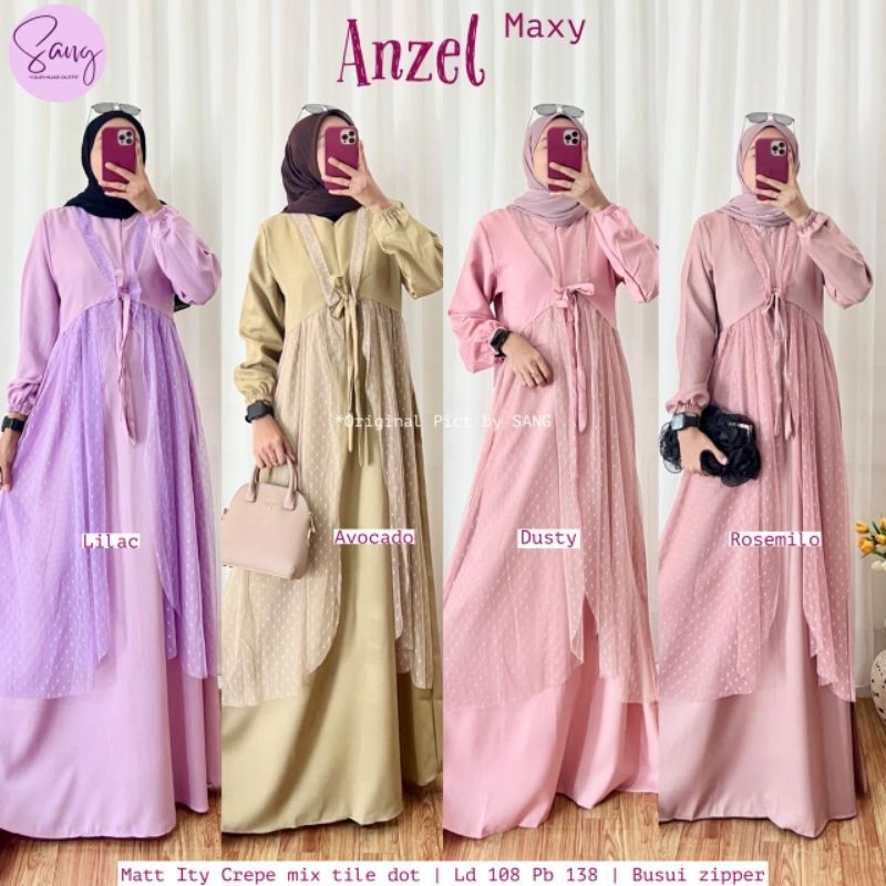 dress wanita anzel maxy by Sang