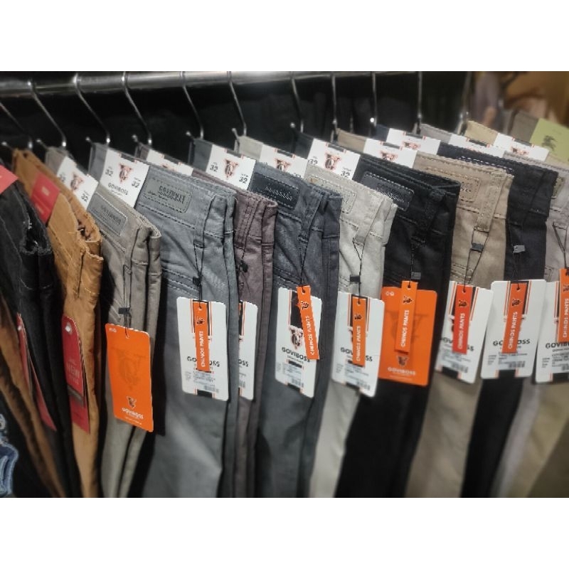 Celana Jeans GOVIBOSS CHINOS Katun Twill slim fit