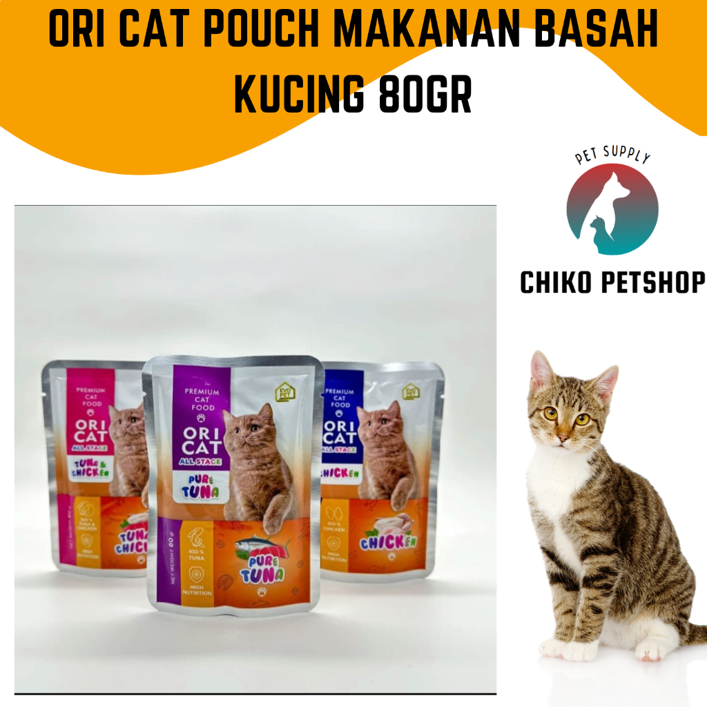 Ori Cat Pouch Makanan Basah Kucing 80 gr wetfood life cat