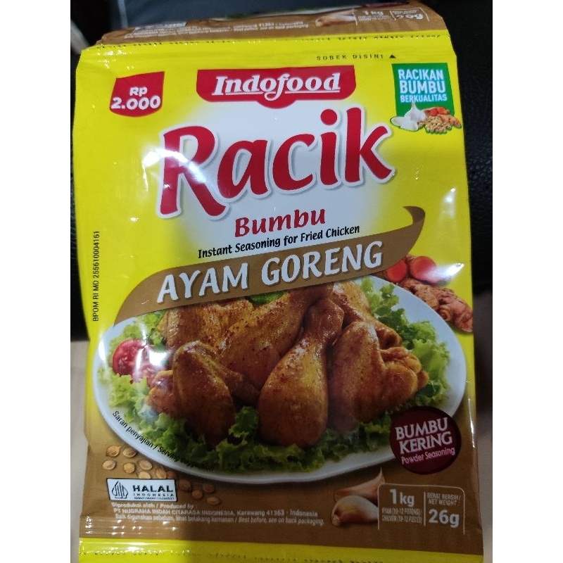 

Indofood Bumbu Racik Ayam Goreng Dan sayur asem